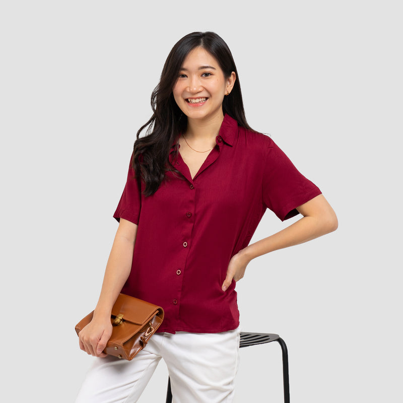 Maroon Hokkaido Top