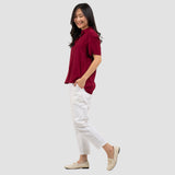 Maroon Hokkaido Top