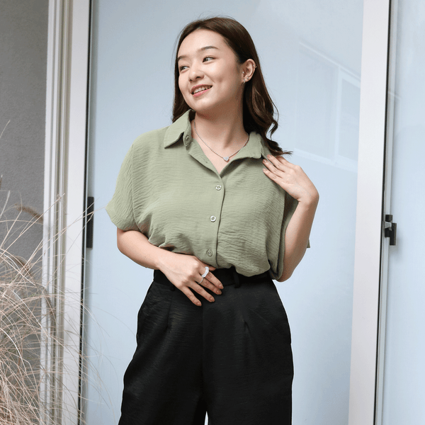 Osaka Sage Green Top