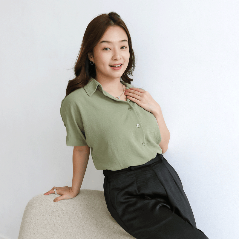 Osaka Sage Green Top